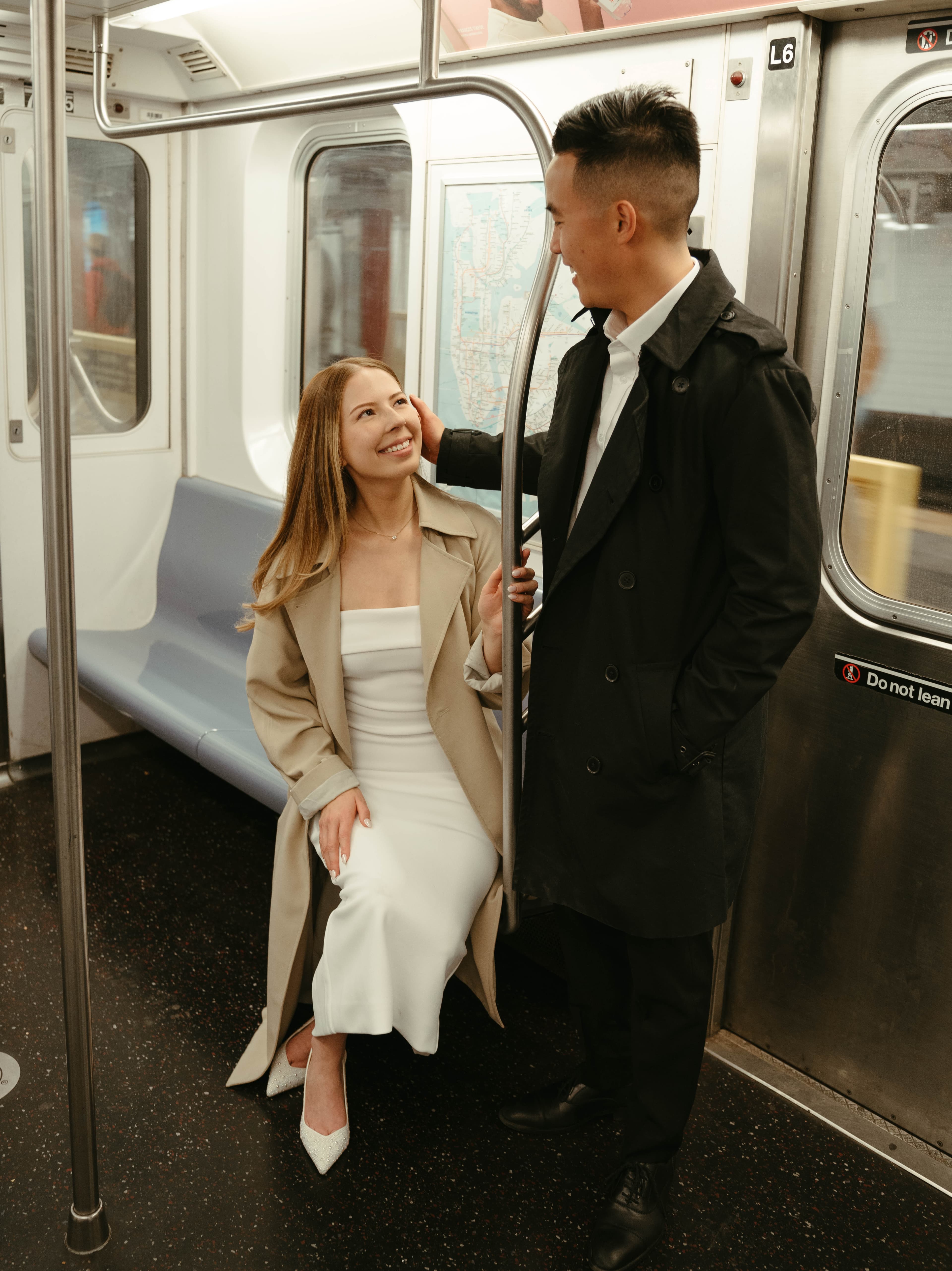 Stewart and Monique on the train